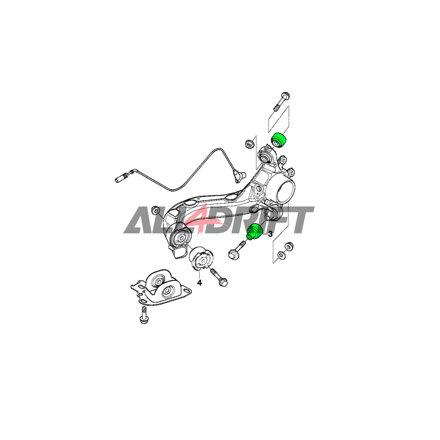 Giunto Uniball per braccio longitudinale posteriore nel fuso a snodo BMW E36/E46 - alluminio