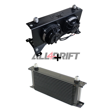 SET RS-Ultimate supporto + 2 ventole SPAL + radiatore olio 16 ranghi performance AN10