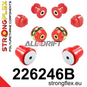 226246B Sada silentbloků přední nápravy a zadní vlečné nápravy Audi / Seat / Škoda / VW / Cupra