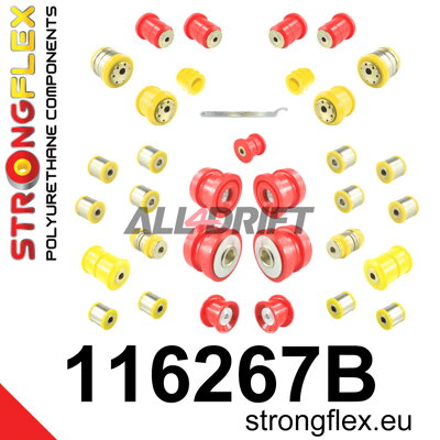 116267B Kit completo di boccole in poliuretano per sospensioni - Mercedes C215 (98-06)