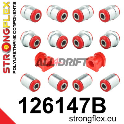 126147B Sada silentbloků zadní nápravy