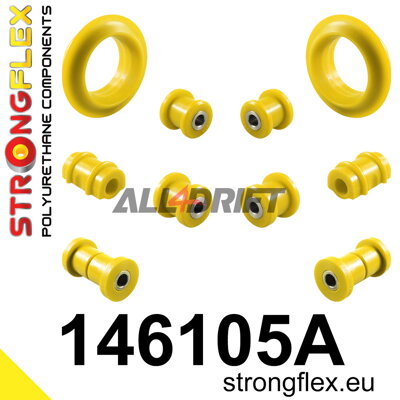 146105A Kit boccole sospensioni anteriori e telaietto posteriore SPORT - Peugeot 309 GTI, TD (86-93)