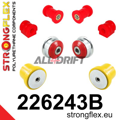 226243B Sada silentbloků předního zavěšení a zadní nápravnice - Seat Mii (11-21)