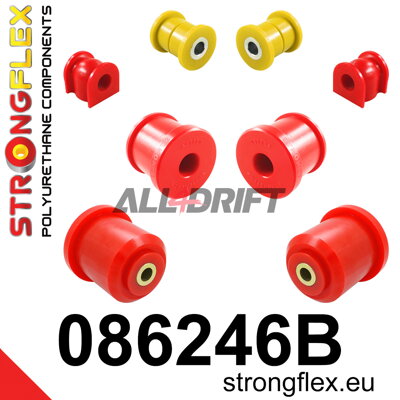 086246B Sada silentbloků přední nápravy a zadní nápravnice Honda City / Insight / Jazz