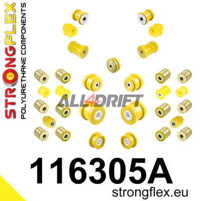 116305A Kit completo boccole sospensioni SPORT in poliuretano - Mercedes W203 (00-07) 4MATIC