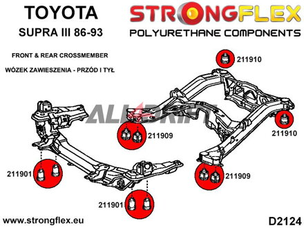 211909A: Telaietto posteriore - Boccola anteriore SPORT - Toyota III (86-93) A70