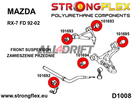 101692B Boccola barra stabilizzatrice anteriore - Mazda III (92-02) FD