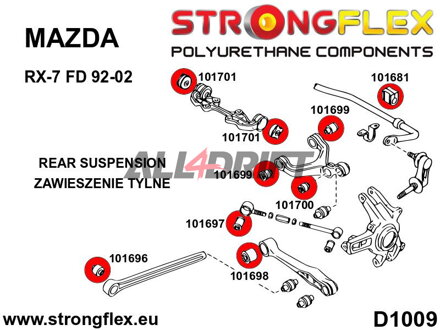 101696A Boccola Anteriore Braccio Oscillante Posteriore SPORT - Mazda III (92-02) FD