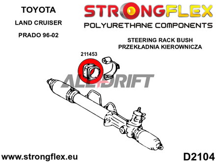 211453A Boccola supporto scatola sterzo 50mm SPORT Toyota 4Runner / Land Cruiser