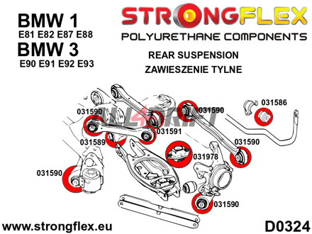 031978A Supporto Inferiore Ammortizzatore Posteriore SPORT BMW E8x / E9x / X1