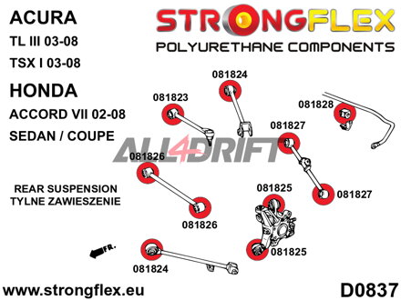 081827A Boccola SPORT per braccio oscillante inferiore posteriore - Acura III (03-08) UA6 / UA7