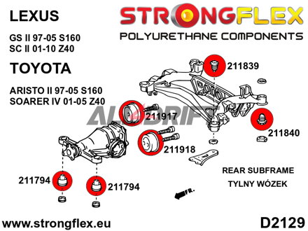 211839A Boccola telaietto posteriore – Anteriore SPORT - Toyota I (99-05) XE10