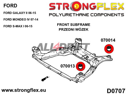 070013A: Boccola anteriore telaietto anteriore SPORT - Ford MK IV (07-14)