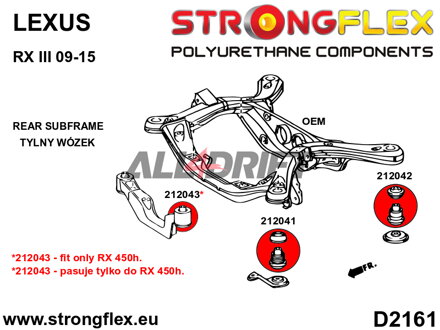 212043A Boccola supporto differenziale posteriore - Anteriore SPORT - Lexus III (09-15)