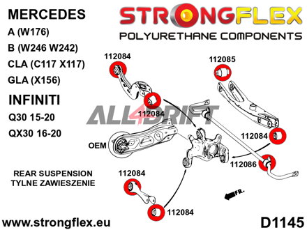 112086B Boccola barra stabilizzatrice posteriore Infiniti / Mercedes