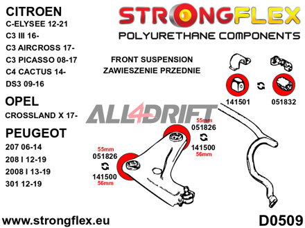 146101B Kit boccole assale anteriore
