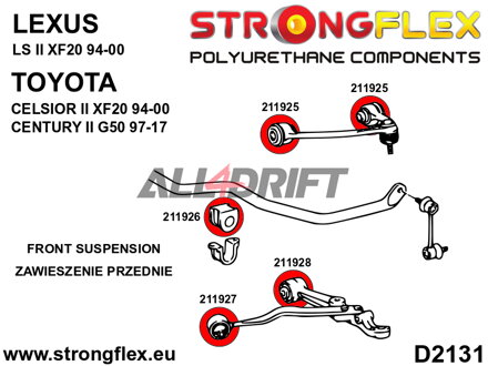 211926A Boccola anteriore barra stabilizzatrice SPORT - Lexus I (89-94) XF10