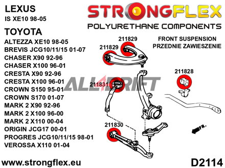 211831A Silentblock anteriore inferiore longitudinale SPORT - Toyota V (92-96) X90