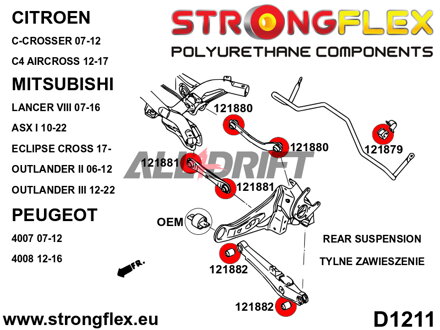 121882B Silentblok zadního spodního ramene