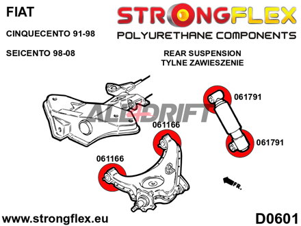 066074A Kit completo boccole assale SPORT Fiat Cinquecento / Seicento