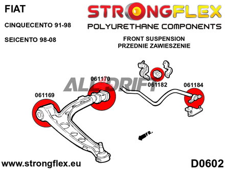 061184A Silentblock tirante barra stabilizzatrice SPORT Fiat Cinquecento / Seicento