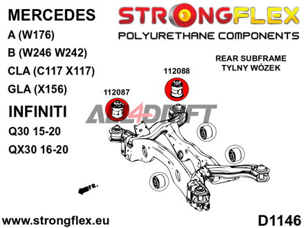 112088B Telaietto posteriore – Boccola posteriore Infiniti / Mercedes