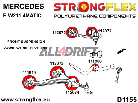 116293B Kit boccole sospensioni anteriori - Mercedes W211 4MATIC