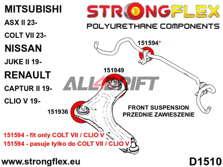 151949B Boccola posteriore del braccio oscillante anteriore