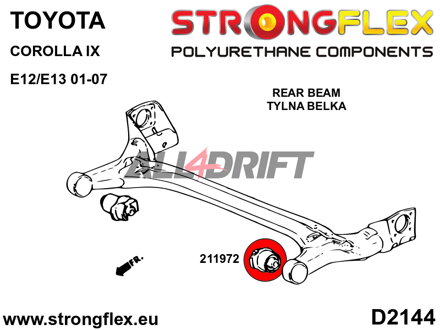 216265B: Kit boccole sospensione anteriore e assale posteriore - Toyota IX (01-07) E120 E130