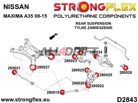 280024A Boccola Braccio Oscillante Inferiore Posteriore SPORT - Nissan VII (09-15) A35