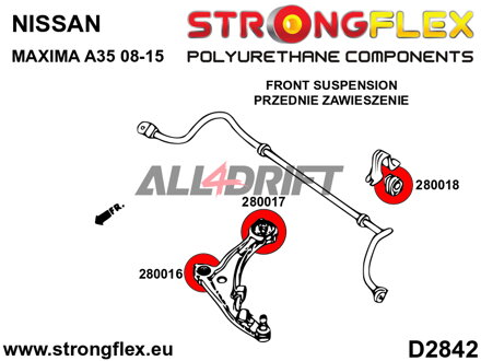 286220B Kit completo boccole assale - Nissan VII (09-15) A35