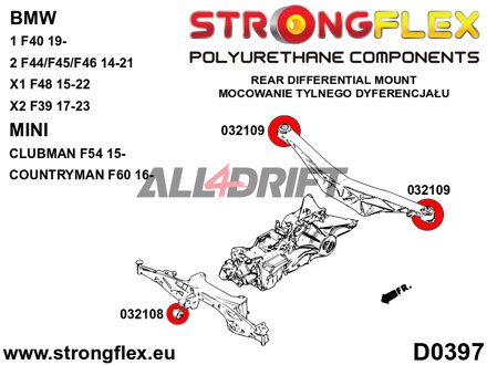 036113A Kit Completo Boccole Assale in Poliuretano SPORT BMW / Mini