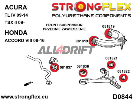 081837A Boccola barra stabilizzatrice anteriore SPORT - Honda VIII (08-16)