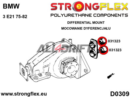 036098A Kit completo di boccole assale SPORT in poliuretano - BMW I (75-82) E21