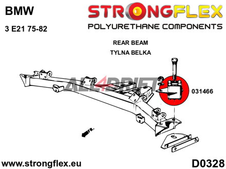 036098A Kit completo di boccole assale SPORT in poliuretano - BMW I (75-82) E21