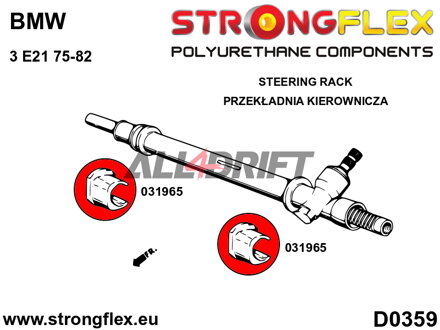 036098A Kit completo di boccole assale SPORT in poliuretano - BMW I (75-82) E21