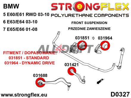 031688B Silentblock braccio oscillante per telaietto BMW E6x / E65