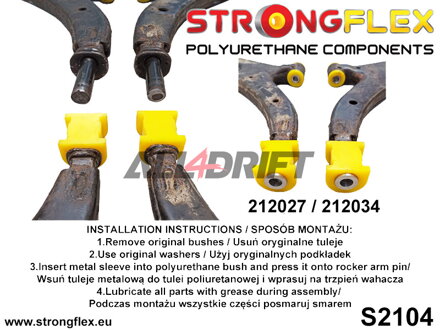 216281B: Kit Boccole Assale Anteriore - Toyota Sera (90-95) EXY1