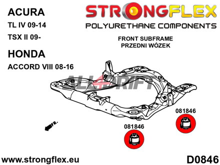 086235A Kit Boccole Telaietto Anteriore SPORT - Honda VIII (08-16)