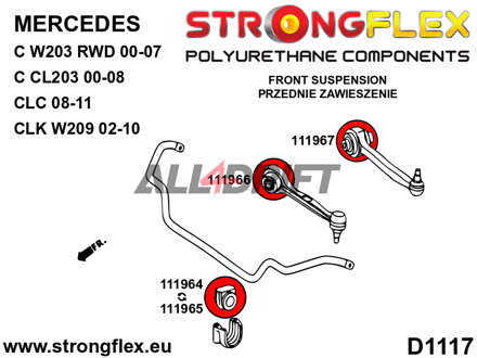 111964B Boccola anteriore barra stabilizzatrice - Mercedes W209 (02-10)