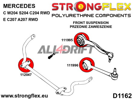 111996A Boccola SPORT del braccio oscillante inferiore anteriore - Mercedes R172 (11-19)