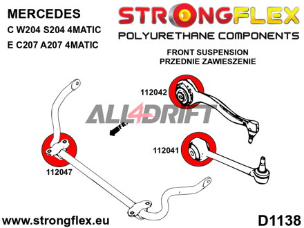 112042A Boccola SPORT del braccio oscillante superiore anteriore - Mercedes W204 4MATIC