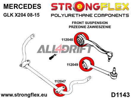 112049A Boccola SPORT del braccio oscillante inferiore anteriore - Mercedes GLK (08-15) X204