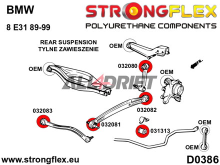 036083A Kit Boccole Assale Posteriore SPORT BMW E31