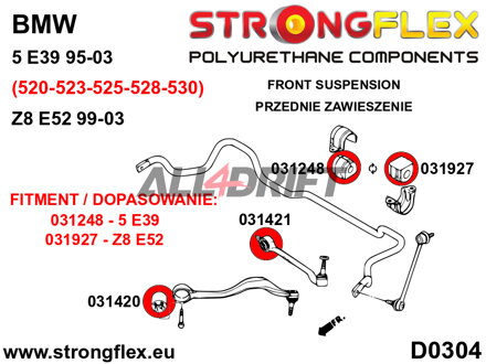 036129B Kit boccole assale anteriore BMW E39