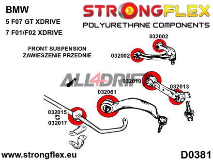 032013A Boccola esterna sportiva del braccio oscillante inferiore anteriore - BMW F10 (10-17) Sedan xDrive