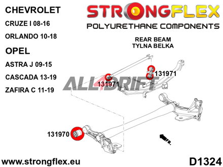 131970A Boccola telaietto posteriore SPORT Chevrolet / Opel