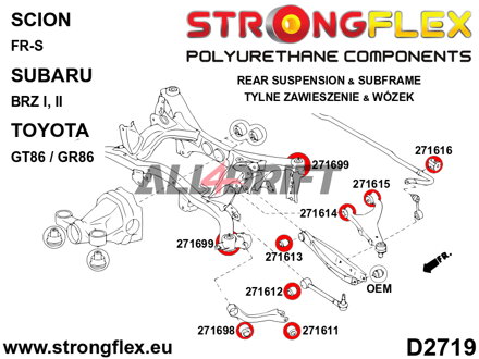 276243A Kit Boccole Telaietto Posteriore SPORT - Subaru I (12-21)
