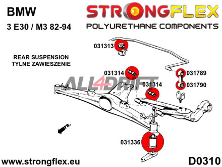 031789B Boccola tirante barra stabilizzatrice posteriore - barra stabilizzatrice BMW