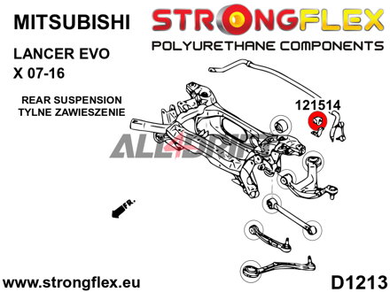121514A: Boccola SPORT per barra stabilizzatrice anteriore/posteriore - Mitsubishi VII / VIII / IX (01-07)